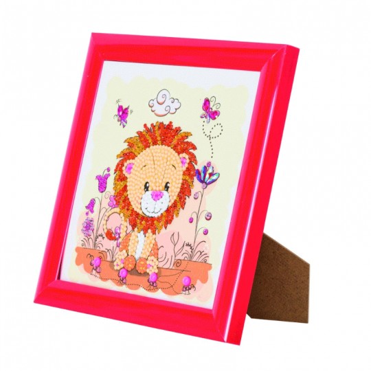 CRYSTAL ART Kit broderie diamant KIDS 16x16cm - Lion Crystal Art - 1