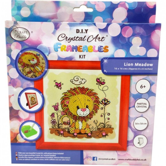 CRYSTAL ART Kit broderie diamant KIDS 16x16cm - Lion Crystal Art - 3