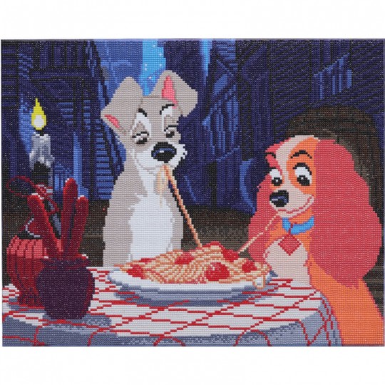 DISNEY La Belle & le Clochard tableau à diamanter 40x50cm Crystal Art Crystal Art - 2