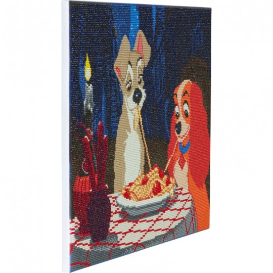 DISNEY La Belle & le Clochard tableau à diamanter 40x50cm Crystal Art Crystal Art - 3