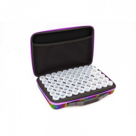 CRYSTAL ART Trousse de rangement à strass 60 pots - Papillons Crystal Art - 2