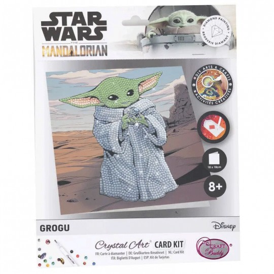 STAR WARS Grogu carte à diamanter 18x18cm Crystal Art Crystal Art - 2