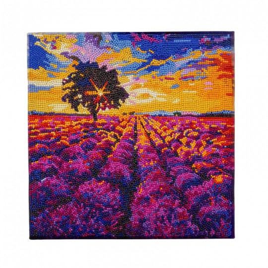 CRYSTAL ART Kit tableau broderie diamant 30x30cm - Lavande Crystal Art - 1