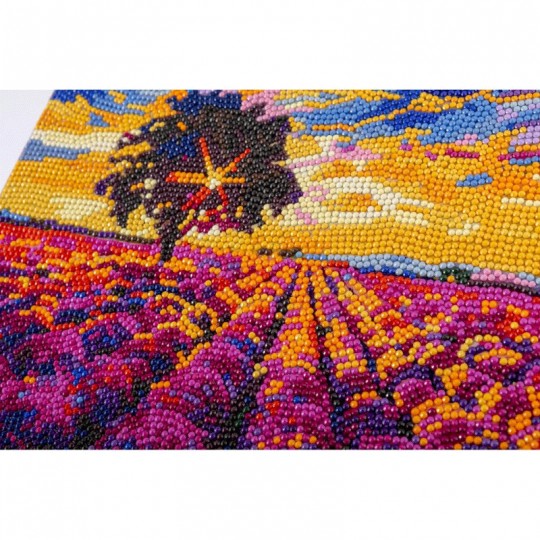 CRYSTAL ART Kit tableau broderie diamant 30x30cm - Lavande Crystal Art - 2