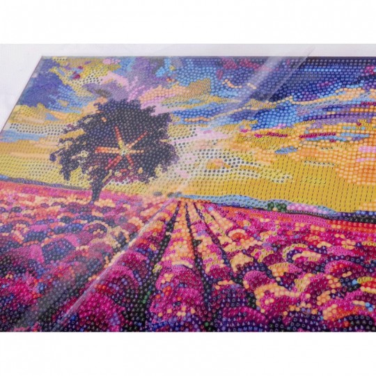 CRYSTAL ART Kit tableau broderie diamant 30x30cm - Lavande Crystal Art - 3