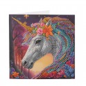 CRYSTAL ART Kit Carte à diamanter 18x18cm - Licorne enchantée Crystal Art - 2 CRYSTAL ART Kit Carte à diamanter 18x18cm - Licorne enchantée Crystal Art - 2