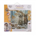 CRYSTAL ART Tableaux à diamanter 30x30cm - Duo de chatons en hiver Crystal Art - 4 CRYSTAL ART Tableaux à diamanter 30x30cm - Duo de chatons en hiver Crystal Art - 4