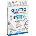 Pochette 6 feutres Pastel TURBO Giant pointe conique Super Washable - Giotto Giotto - 1 Pochette 6 feutres Pastel TURBO Giant pointe conique Super Washable - Giotto Giotto - 1