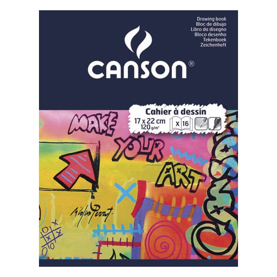 Cahier de dessin 17x22cm 16 pages 125 g/m2 - Canson Canson - 1