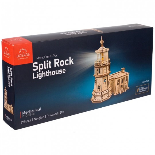 Phare Split Rock Puzzle 3D mécanique en bois - Ugears UGEARS - 2