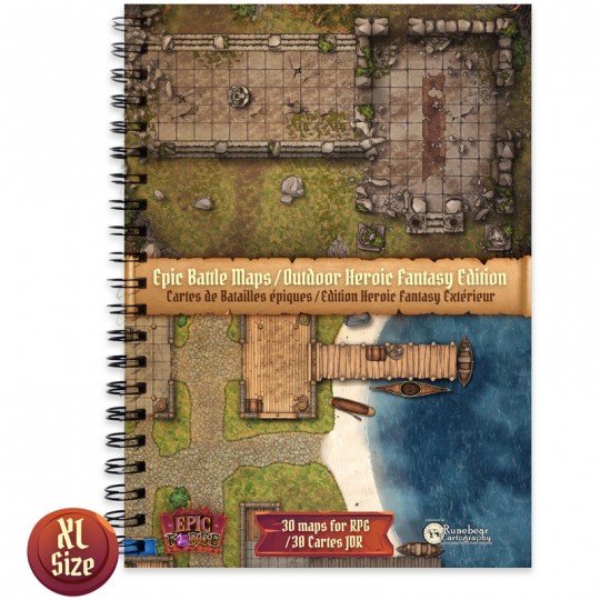 Livre Plateau de Jeu : Edition Heroic Fantasy extérieur (305x420 mm) Taille XL Couverture Rigide - Epic Forge Epic Forge - 1