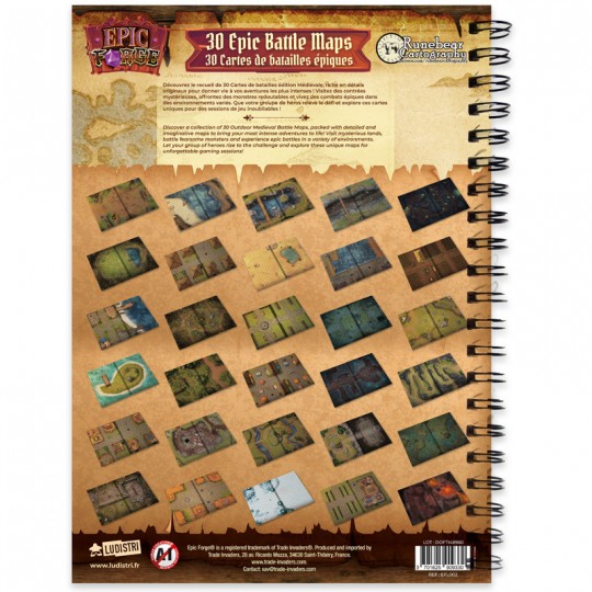 Livre Plateau de Jeu : Edition Heroic Fantasy extérieur (305x420 mm) Taille XL Couverture Rigide - Epic Forge Epic Forge - 3