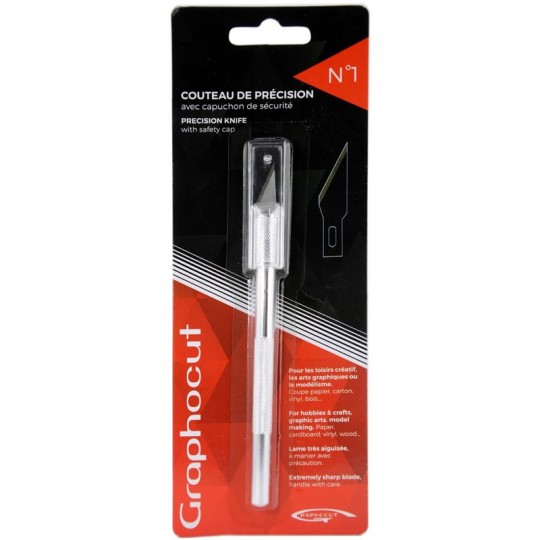 GRAPHO'CUT Couteau de Précision N°1 + Capuchon sécurité Grapho'Cut - 2