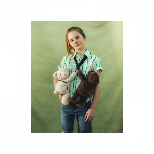 Sac bandoulière Ours en peluche Vert Kaki 30 cm - Doudou et compagnie Doudou et compagnie - 2