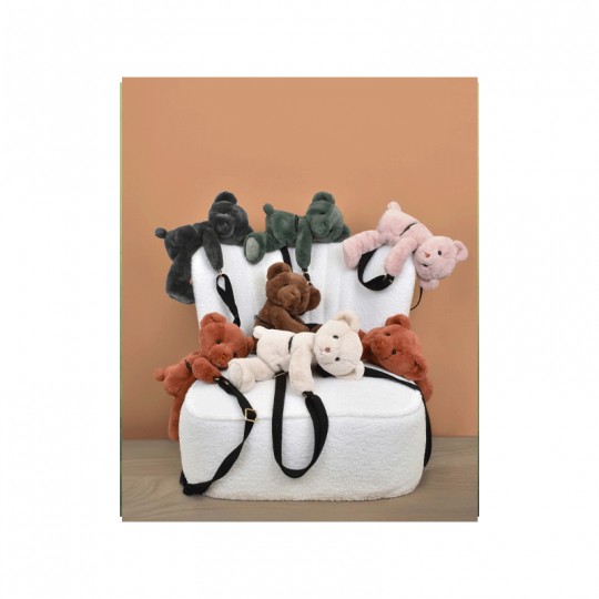 Sac bandoulière Ours en peluche Vert Kaki 30 cm - Doudou et compagnie Doudou et compagnie - 3