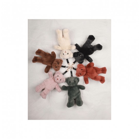 Porte clé Bijou de sac Ours peluche 20 cm Terracotta - Doudou et compagnie Doudou et compagnie - 3