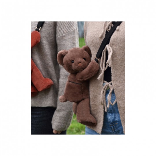 Sac bandoulière Ours en peluche Marron 30 cm - Doudou et compagnie Doudou et compagnie - 2