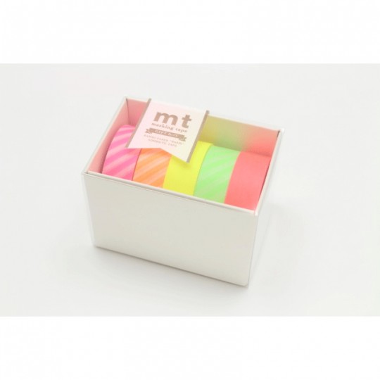 Masking Tape MT Boîte de 5 motifs assortis NEON 2 Masking Tape - 2