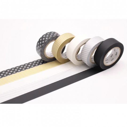 Masking Tape MT Boîte de 5 motifs assortis GOLD/SILVER 2 Masking Tape - 3