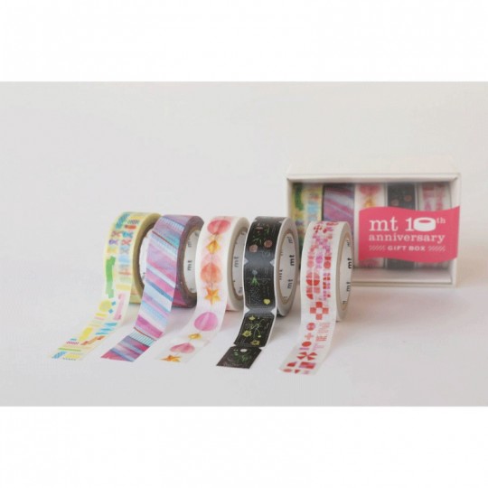 Masking Tape MT Boîte de 5 motifs assortis ANNIVERSAIRE MT Masking Tape - 1
