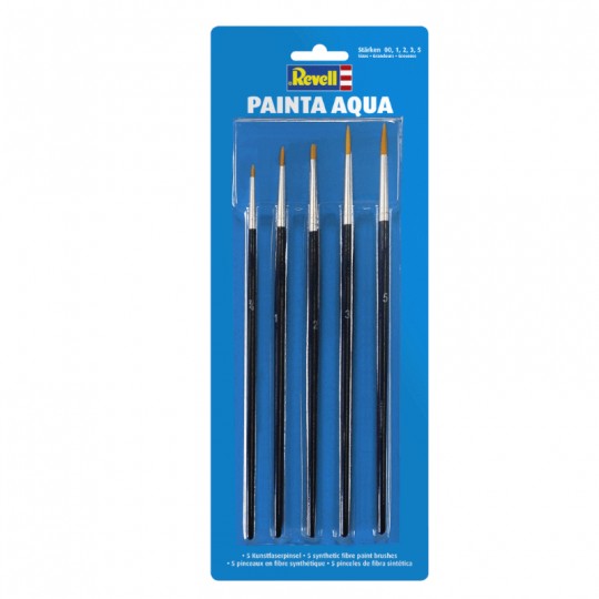 5 pinceaux Painta Aqua taille 00, 1, 2, 3, 5 - Revell Revell - 1