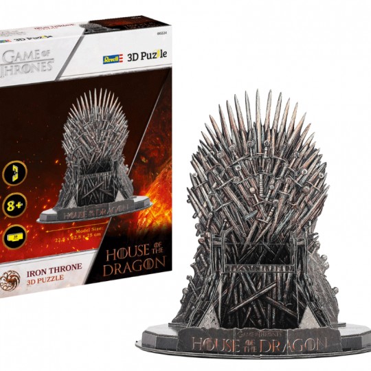 Puzzle 3D House of the Dragon "Iron Throne" 39 pcs - Revell Revell - 1