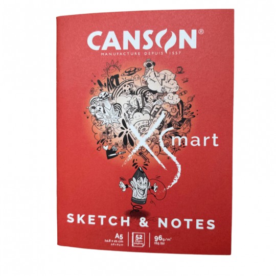 Carnet agrafes A5 14,8 x 21 cm Xsmart Sketch & Notes 52 pages 96g/m² - Canson Canson - 2