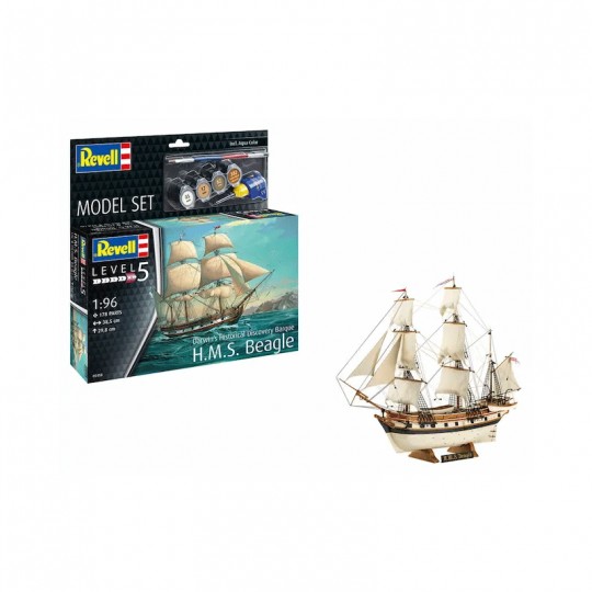 Maquette Navire Darwin's Historical Discovery Barque H.M.S. Beagle Level 5 échelle 1:96 - Revell Revell - 1