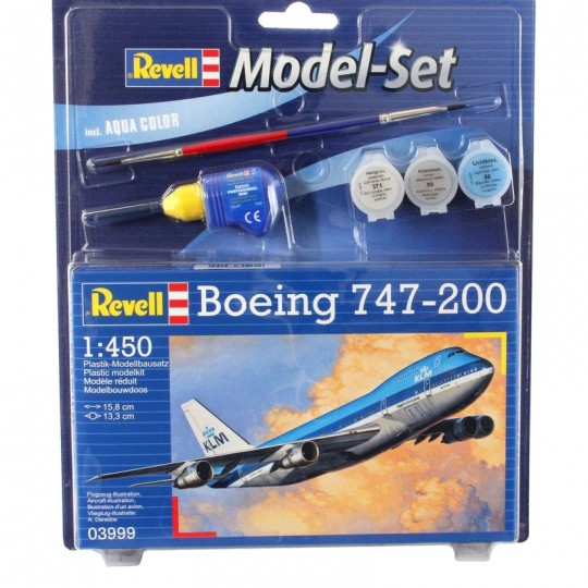 Maquette Avion Boeing 747-200 Level 3 échelle 1:450 - Revell Revell - 1