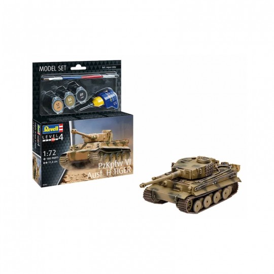 Maquette PZKPFW VI AUSF. H TIGER Char militaire Level 4 échelle 1:72 - Revell Revell - 1