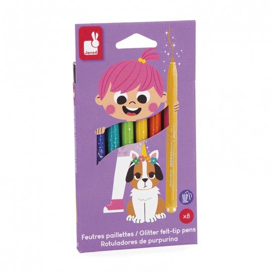 Feutres Pailletés x8 - Janod Janod - 1