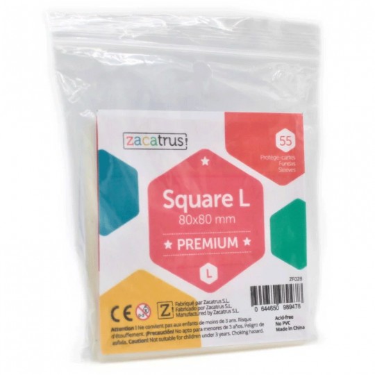 Protège-cartes Square Large Premium 80x80mm - Zacatrus Zacatrus - 1