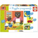 4 puzzles progressif 12 + 16 + 20 + 25 pcs Petit Ours Brun - Educa EDUCA BORRAS - 2 4 puzzles progressif 12 + 16 + 20 + 25 pcs Petit Ours Brun - Educa EDUCA BORRAS - 2