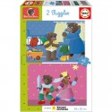 Puzzles 2 X 48 pcs Petit Ours Brun - Educe EDUCA BORRAS - 1 Puzzles 2 X 48 pcs Petit Ours Brun - Educe EDUCA BORRAS - 1
