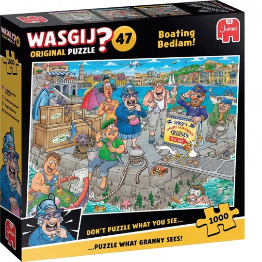 Puzzle 1000 pcs Wasgij Original 47 : Le Radeau à la Dérive ! - Jumbo Jumbo Games - 1