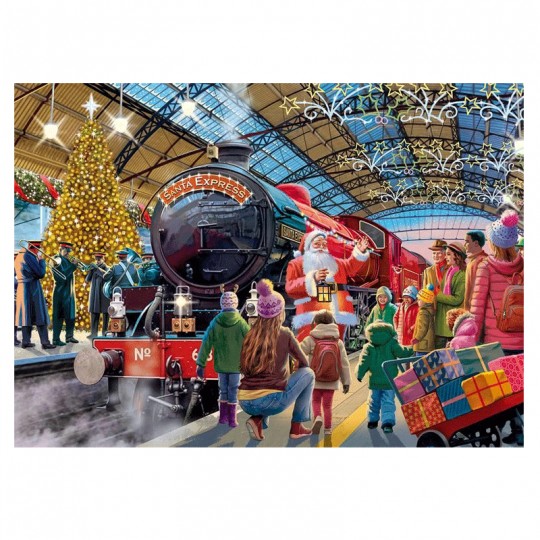 Puzzle 1000 pcs Falcon : Santa at the Station - Jumbo Jumbo Games - 1