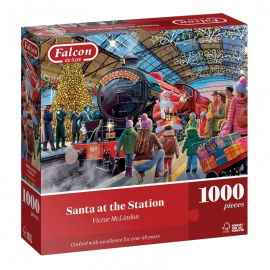 Puzzle 1000 pcs Falcon : Santa at the Station - Jumbo Jumbo Games - 2