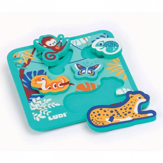 Puzzle mousse Jungle 5 pcs - Ludi LUDI - 1