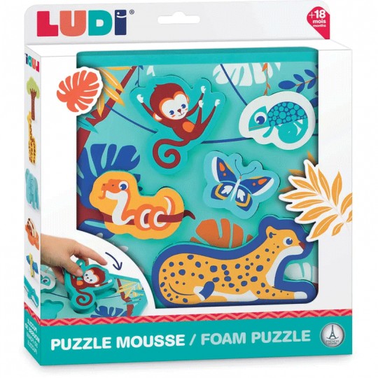 Puzzle mousse Jungle 5 pcs - Ludi LUDI - 2