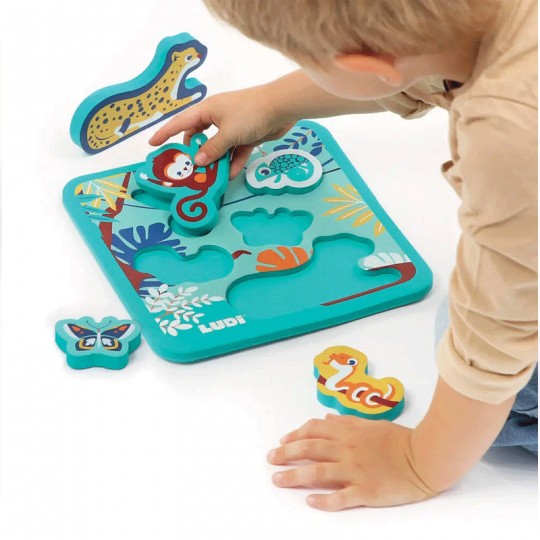 Puzzle mousse Jungle 5 pcs - Ludi LUDI - 3