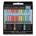 Set de 12 marqueurs Acryliques "Metallics" de Tooli Art (pointe 0.7mm) Tooli - 1 Set de 12 marqueurs Acryliques "Metallics" de Tooli Art (pointe 0.7mm) Tooli - 1