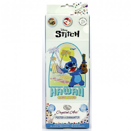 CRYSTAL ART Mini poster Stitch Hawaï à diamanter Crystal Art - 1