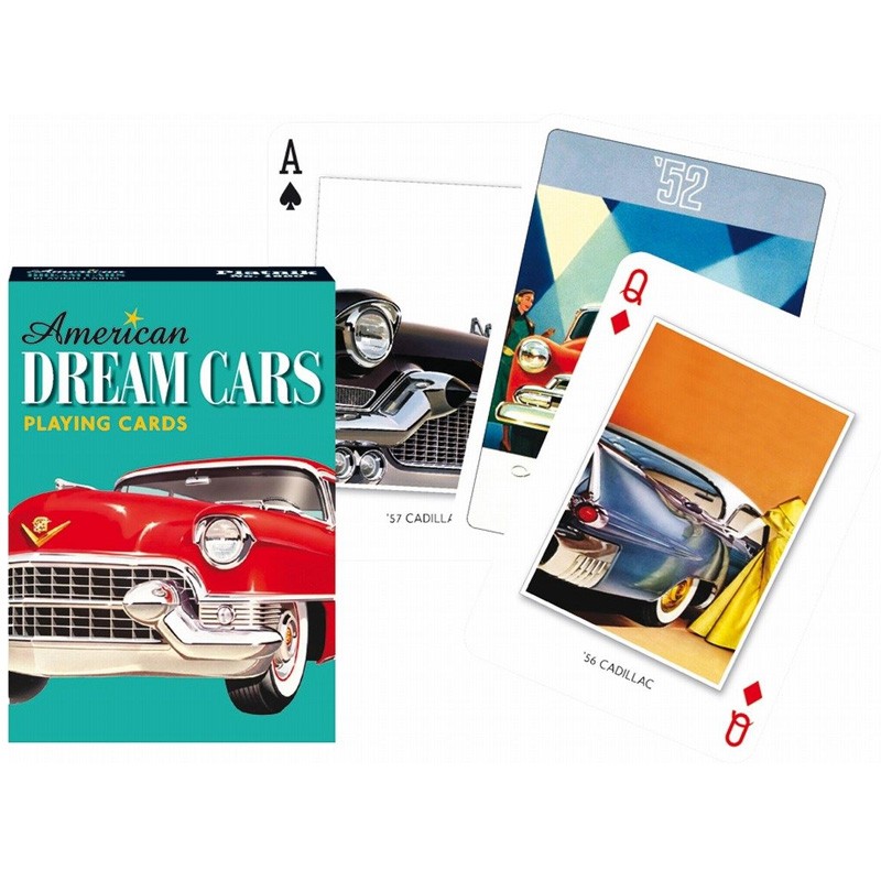 Boite de Jeu de 55 cartes American Dream Cars - Piatnik