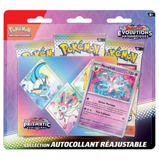 Pokémon : Tripack EV8.5 Collection autocollants réajustables - Évolutions Prismatiques - Nymphali Pokémon - 1