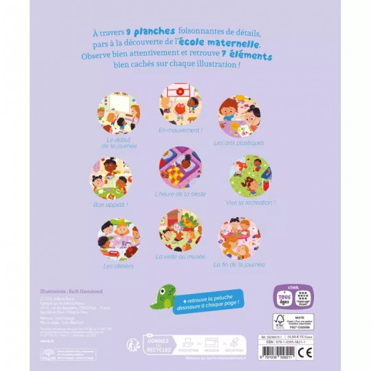 Livre Cherche et trouve des tout-petits : À la maternelle - Auzou Auzou - 3
