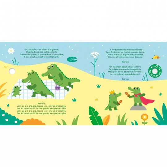 Livre sonore Ma comptine animée : Ah ! les crocodiles - Auzou Auzou - 3