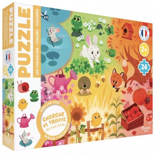 Puzzle 24 pcs Cherche et Trouve des tout petits : Les couleurs - Auzou Auzou - 1
