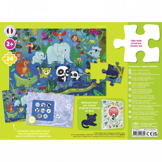 Puzzle 24 pcs Cherche et Trouve des tout petits : Animaux - Auzou Auzou - 2