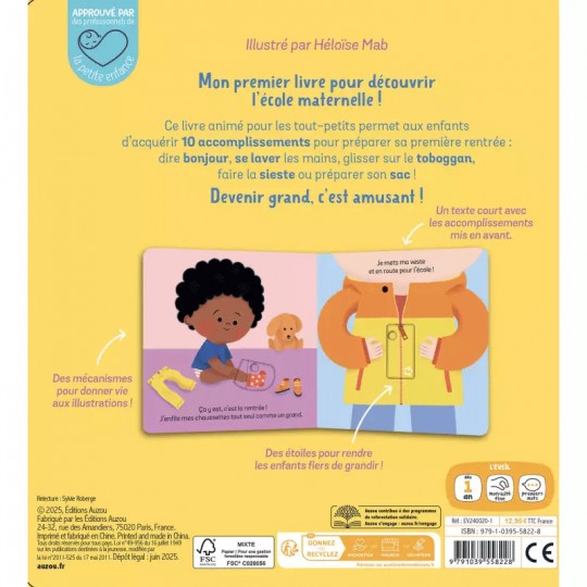 Livre animé Je deviens grand Vive l'école - Auzou Auzou - 3