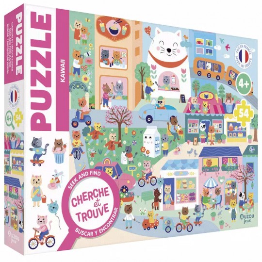 Puzzle 54 pcs Cherche et Trouve : Kawaii - Auzou Auzou - 1